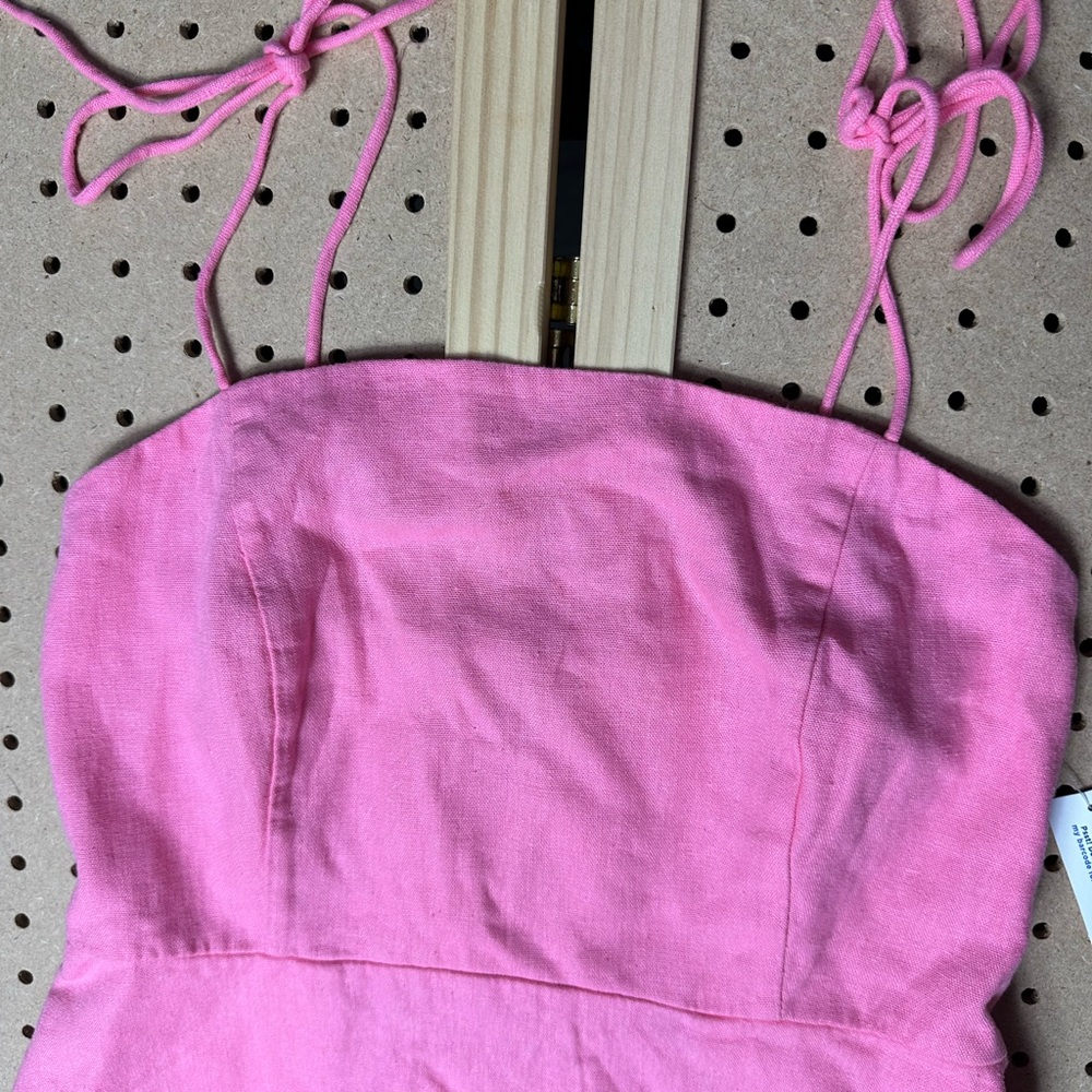 Pink Knit Top with Drawstrings - Picture 3 of 5